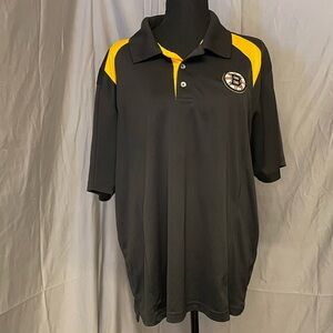 NHL Boston Bruins Black Polo with Yellow Highlights